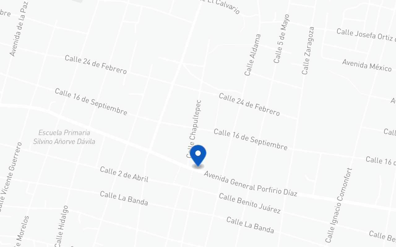 Mapa con la ubicación de la sucursal Cuajinicuilapa, en Cuajinicuilapa