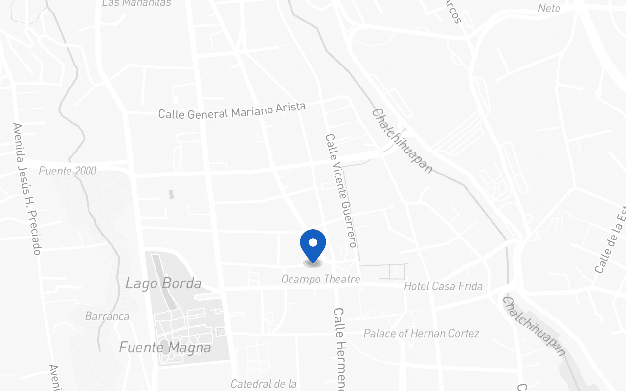 Mapa con la ubicación de la sucursal Cuernavaca, en Cuernavaca
