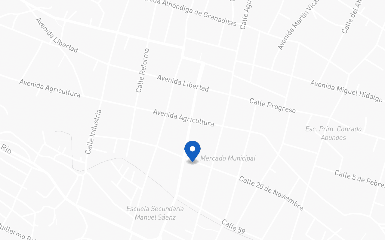 Mapa con la ubicación de la sucursal Huitzuco, en Huitzuco
