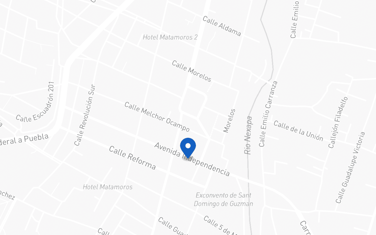 Mapa con la ubicación de la sucursal Izúcar, en Izúcar de Matamoros