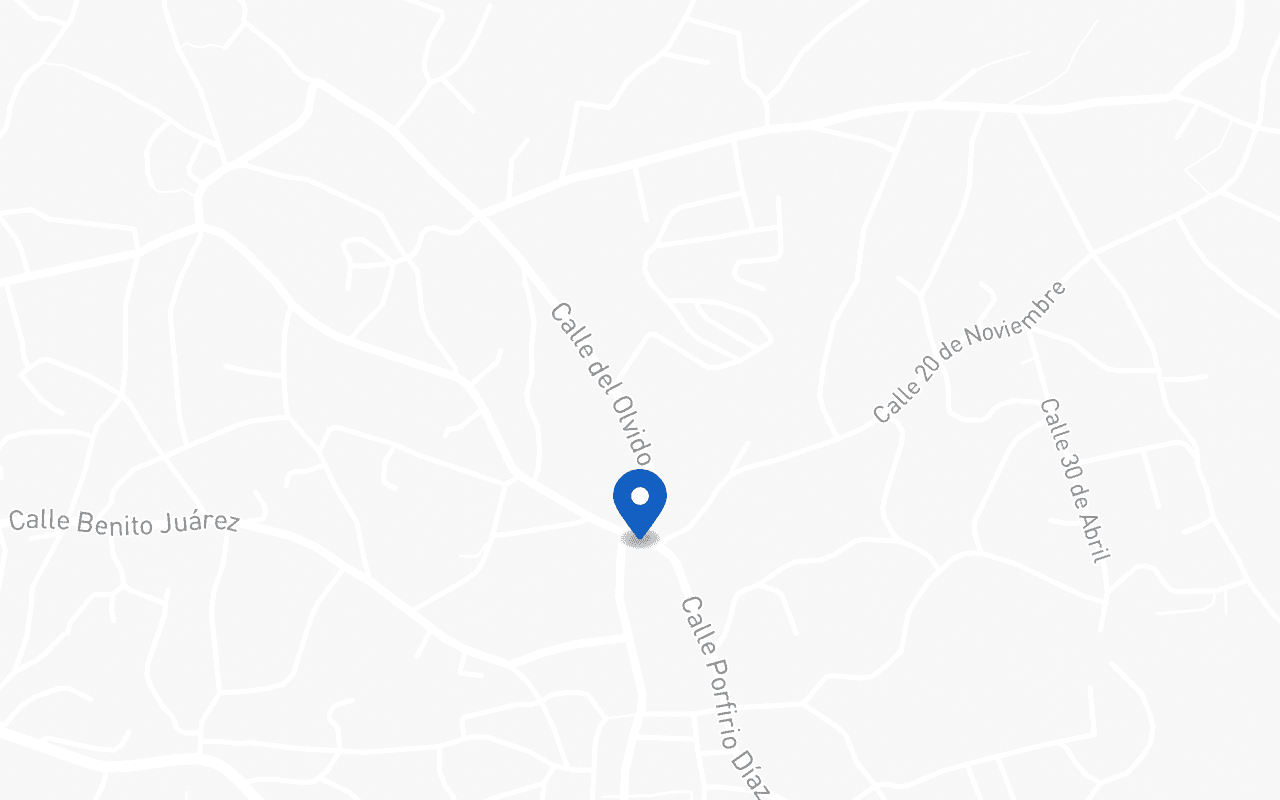 Mapa con la ubicación de la sucursal Jamiltepec, en Santiago Jamiltepec