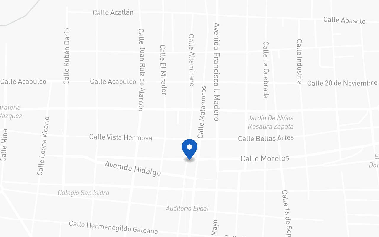 Mapa con la ubicación de la sucursal San Luis Acatlan, en San Luis Acatlán