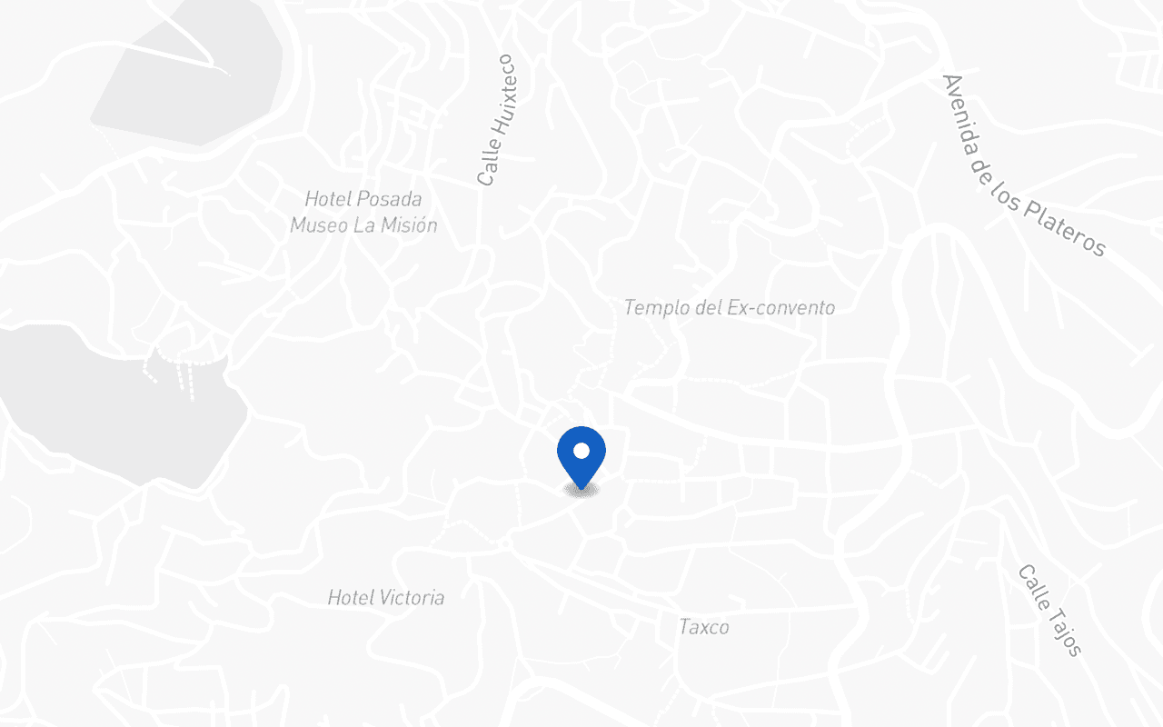 Mapa con la ubicación de la sucursal Taxco, en Taxco de Alarcón
