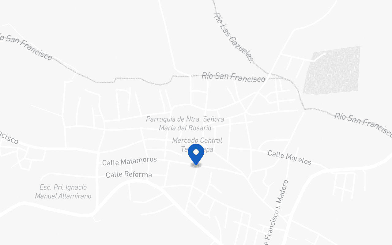 Mapa con la ubicación de la sucursal Tecoanapa, en Tecoanapa