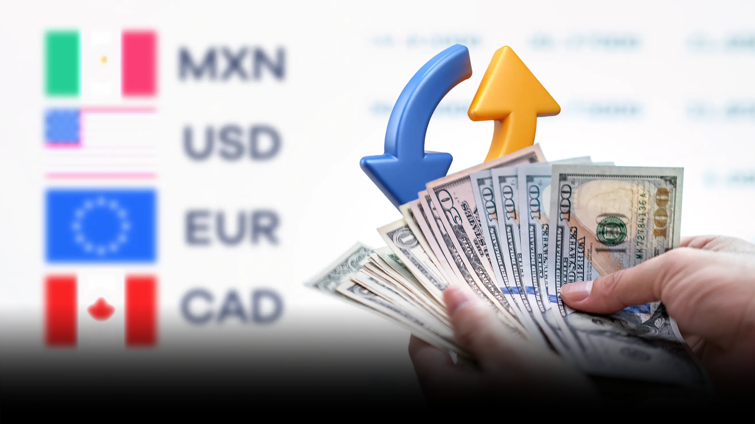 Vista superior de personas intercambiando dinero